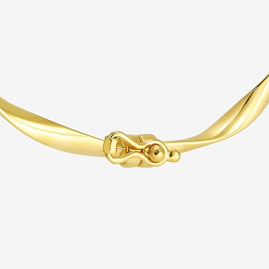Gold Addiction Womens 10K Gold Round Bangle Bracelet