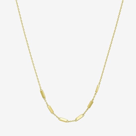 Gold Addiction Womens 10K Gold 16 Inch Cable Chain Necklace