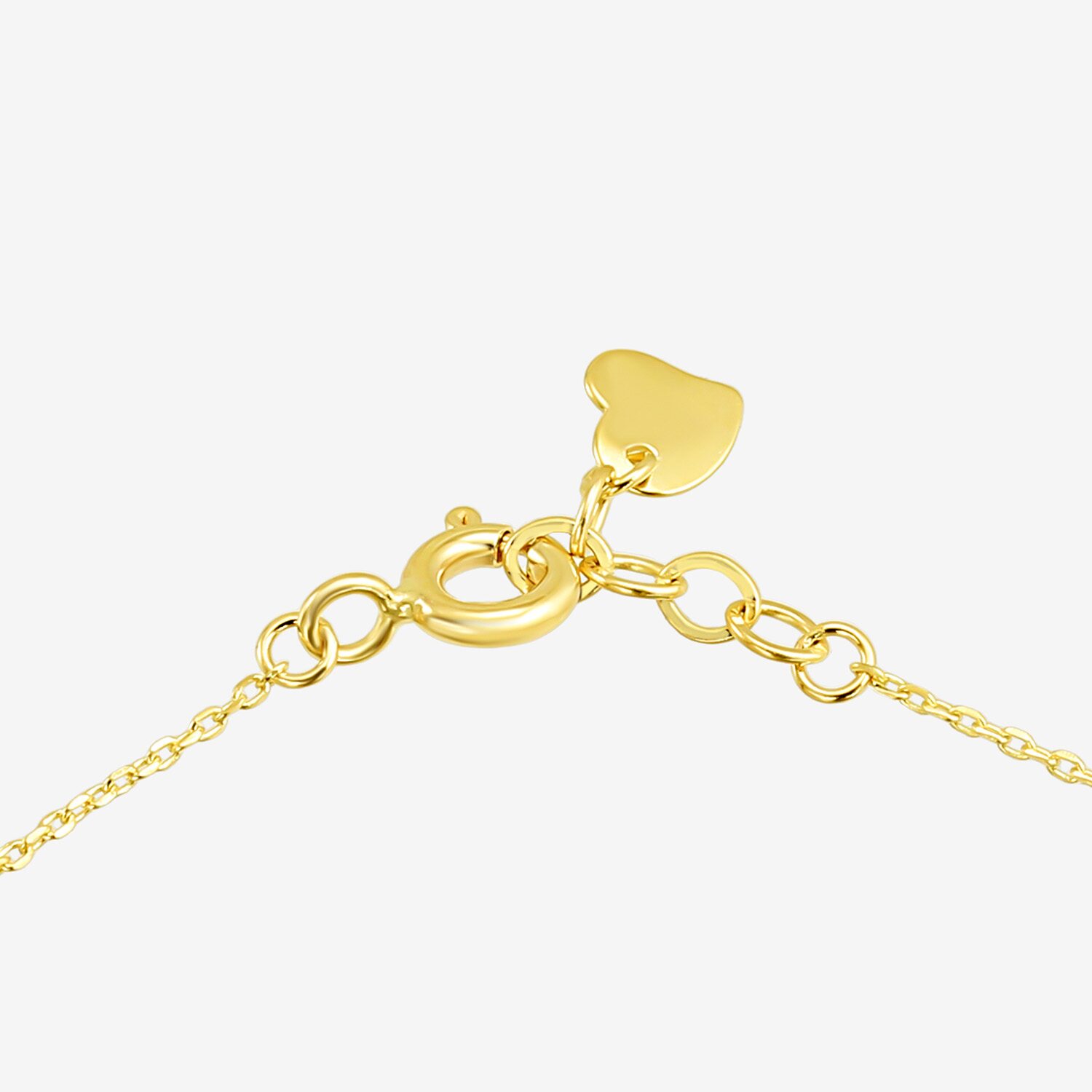 Gold Addiction Womens 10K Gold 7 Inch Semisolid Cable Chain Bracelet