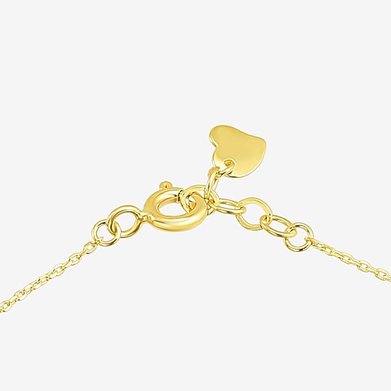Gold Addiction Womens 10K Gold 7 Inch Semisolid Cable Chain Bracelet