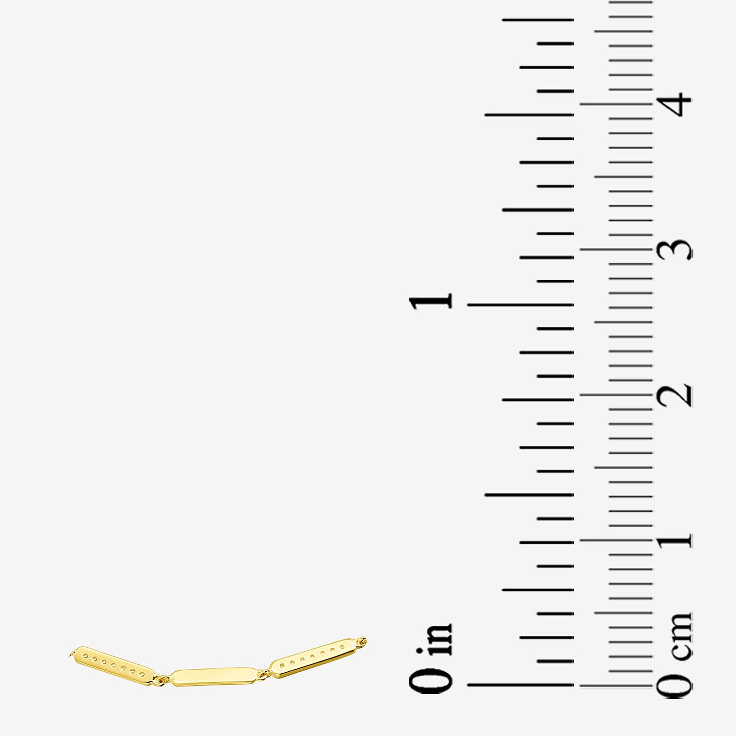 Gold Addiction Womens 10K Gold 7 Inch Semisolid Cable Chain Bracelet
