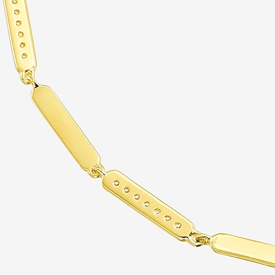 Gold Addiction Womens 10K Gold 7 Inch Semisolid Cable Chain Bracelet
