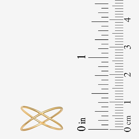 Gold Addiction Womens 10K Gold Crossover Band