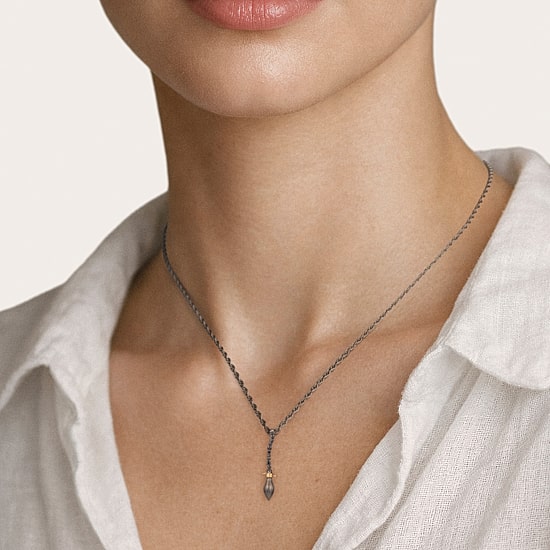 Harry Potter Womens Diamond Accent Lab Grown Black Diamond 14K Gold Over Silver 16 Inch Pendant Necklace