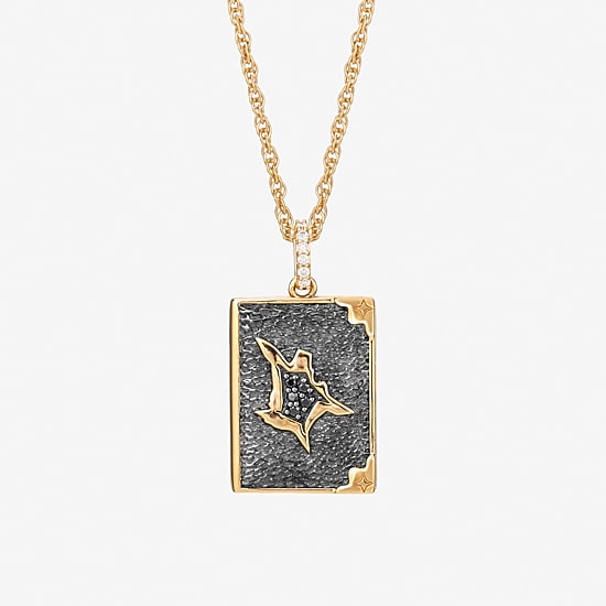 Harry Potter (F / Si2) Womens Diamond Accent Lab Grown Diamond 14K Gold Over Silver 18 Inch Pendant Necklace