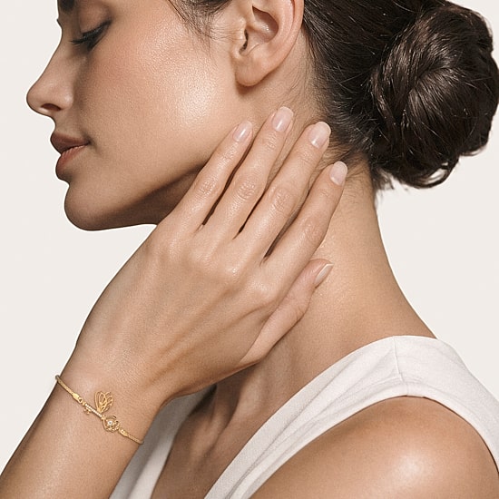 Harry Potter (F / Si2) Womens Diamond Accent Lab Grown White Diamond 14K Gold Over Silver Bolo Bracelet