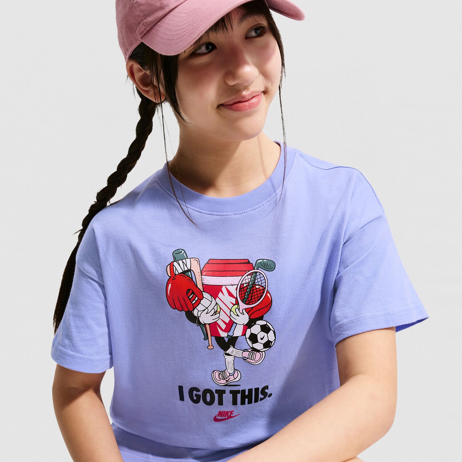 Nike Big Kid Girls Crew Neck Short Sleeve Regular Fit Graphic T-Shirt