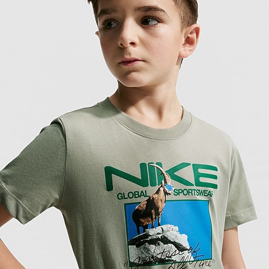 Nike Club Big Kid Unisex Crew Neck Short Sleeve Regular Fit Graphic T-Shirt
