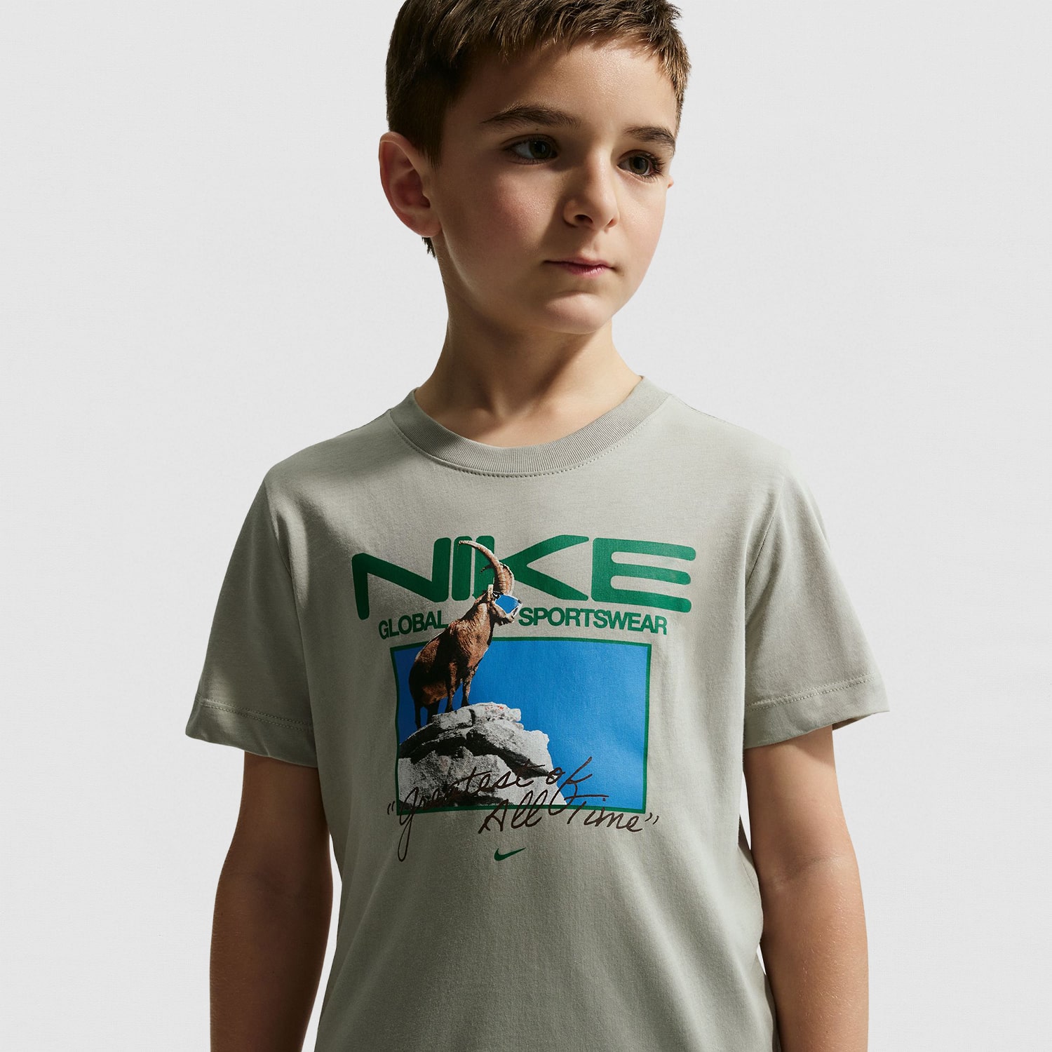 Nike Club Big Kid Unisex Crew Neck Short Sleeve Regular Fit Graphic T-Shirt