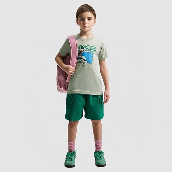Nike Club Big Kid Unisex Crew Neck Short Sleeve Regular Fit Graphic T-Shirt