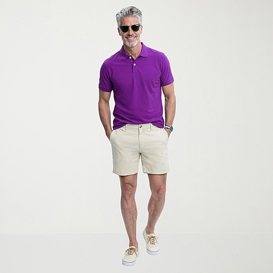 IZOD Saltwater Mens 7" Stretch Fabric Chino Short