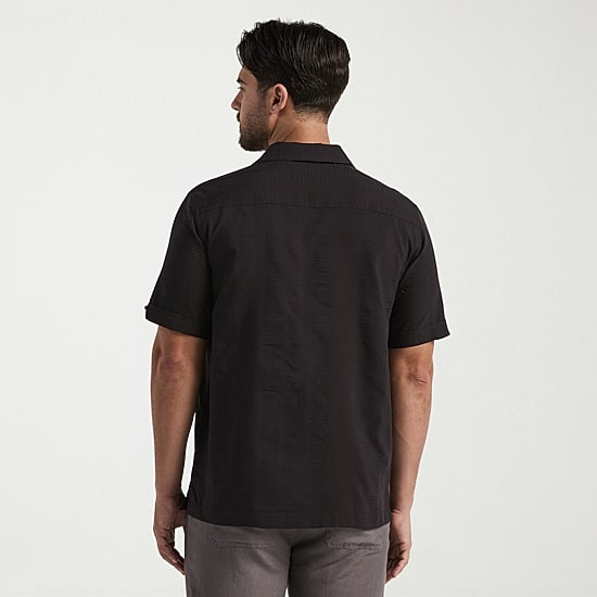 Cubavera Seersucker Texture Mens Short Sleeve Regular Fit Button-Down Shirt