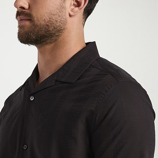 Cubavera Seersucker Texture Mens Short Sleeve Regular Fit Button-Down Shirt