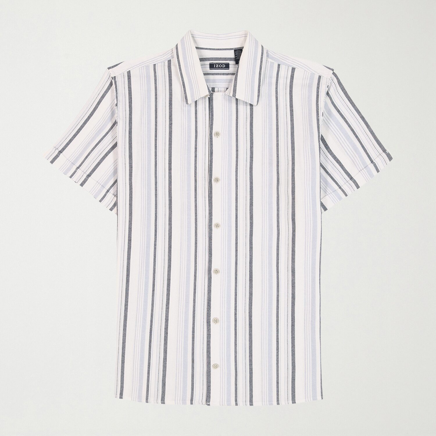 IZOD Dune Texture Mens Short Sleeve Regular Fit Big and Tall Button-Down Shirt