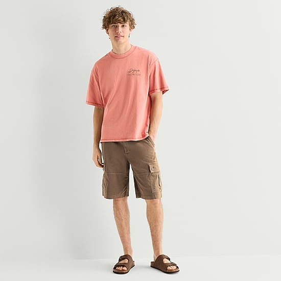 Arizona Mens Crew Neck Short Sleeve Boxy Fit Big and Tall Graphic T-Shirt