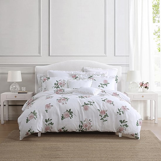 Martha Stewart Tea Rose Easy Care Duvet Cover Set