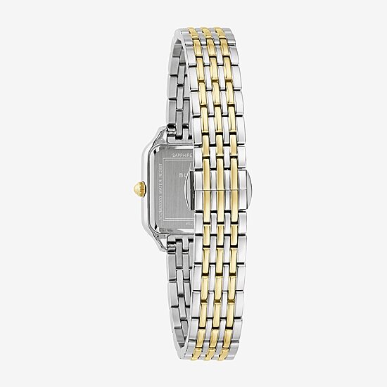 Bulova Womens Two Tone Stainless Steel Bracelet Watch 98l330