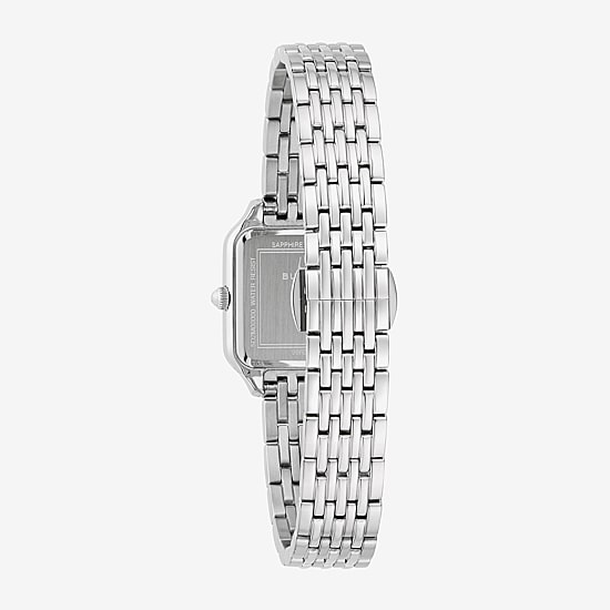 Bulova Womens Silver Tone Stainless Steel Bracelet Watch 96r256