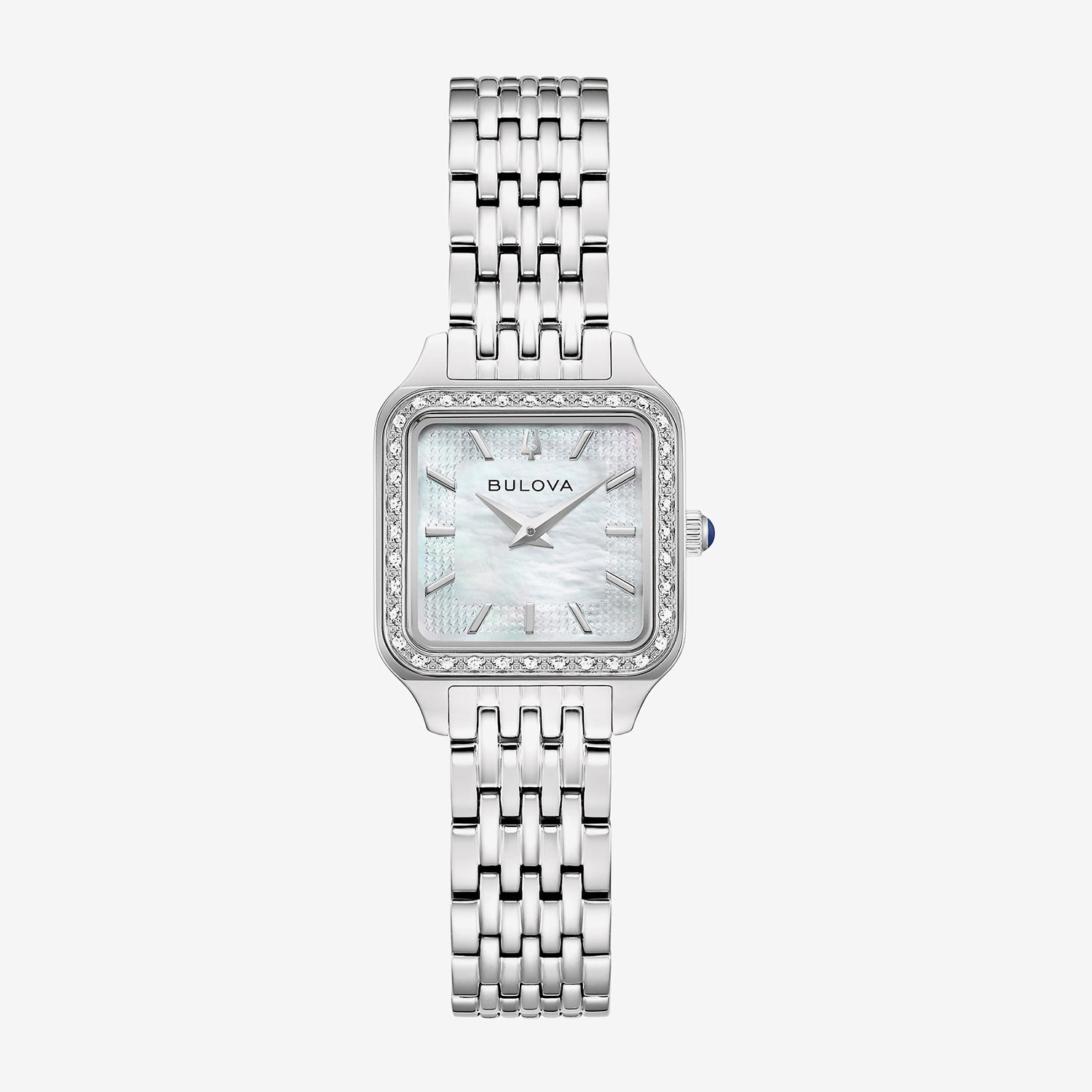 Bulova Womens Silver Tone Stainless Steel Bracelet Watch 96r256