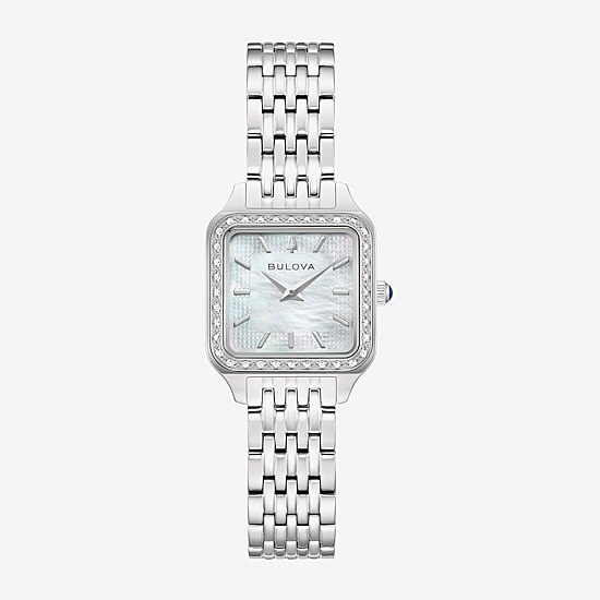 Bulova Womens Silver Tone Stainless Steel Bracelet Watch 96r256