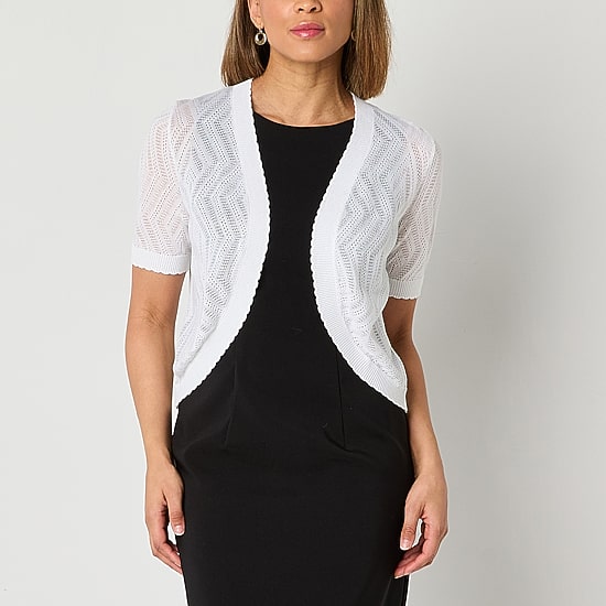 Perceptions Womens Short Sleeve Shrug