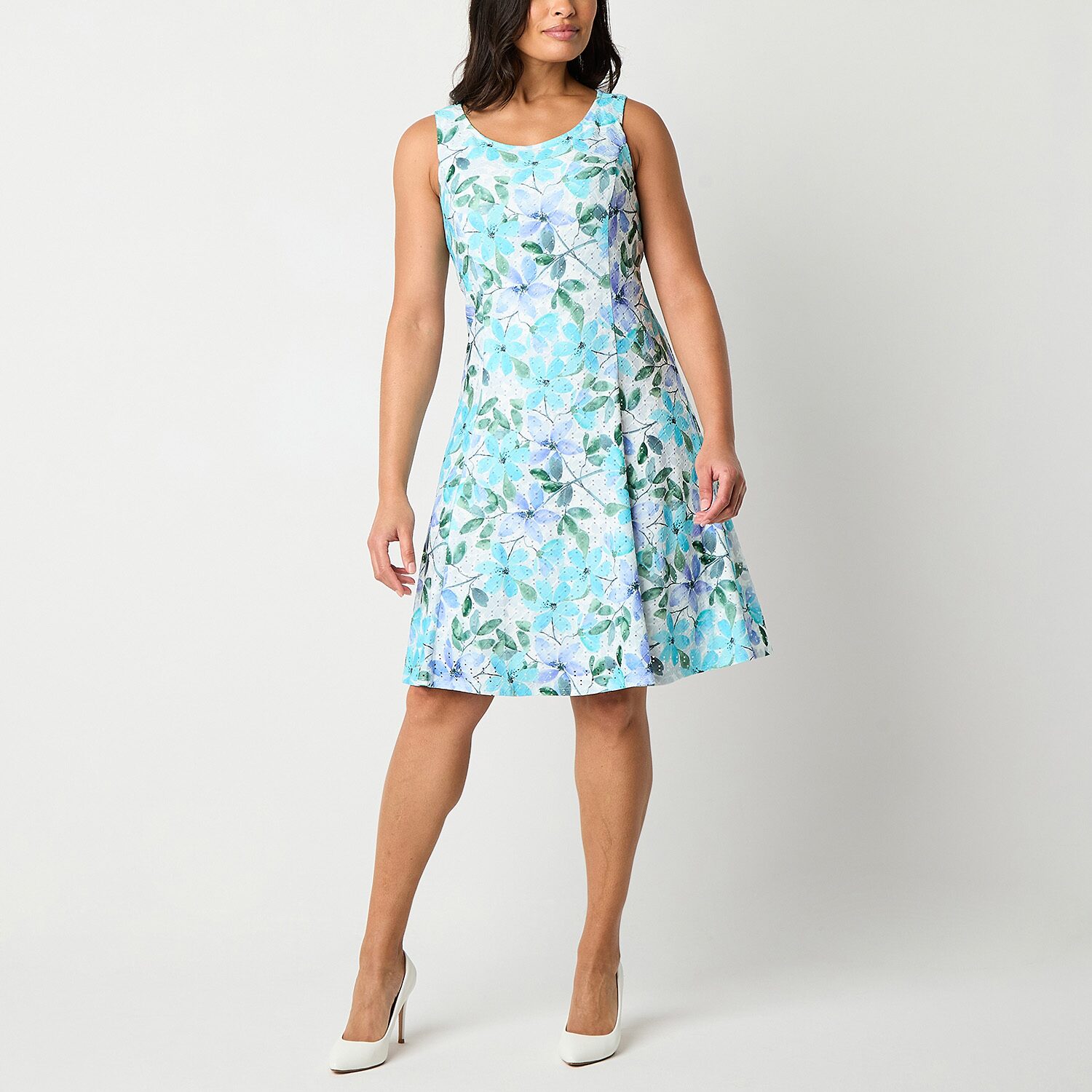 Perceptions Womens Floral Jacket Dress