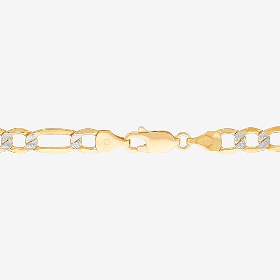Made in Italy Mens 14K Gold 8 1/2 Inch Semisolid Figaro Chain Bracelet