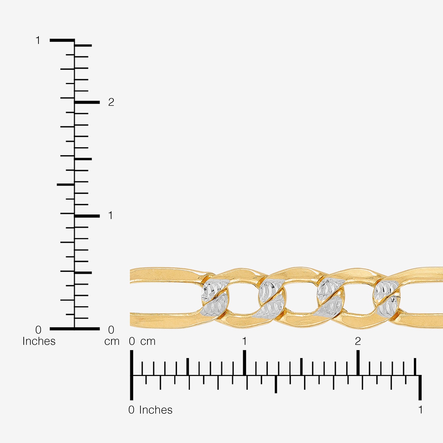 Made in Italy Mens 14K Gold 8 1/2 Inch Semisolid Figaro Chain Bracelet