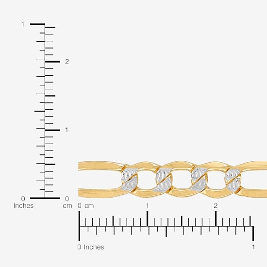 Made in Italy Mens 14K Gold 8 1/2 Inch Semisolid Figaro Chain Bracelet