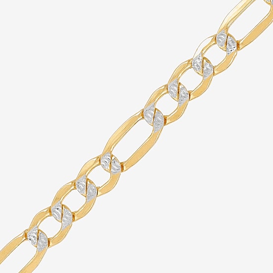 Made in Italy Mens 14K Gold 8 1/2 Inch Semisolid Figaro Chain Bracelet