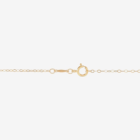 Womens 10K Gold 18 Inch Pendant Necklace