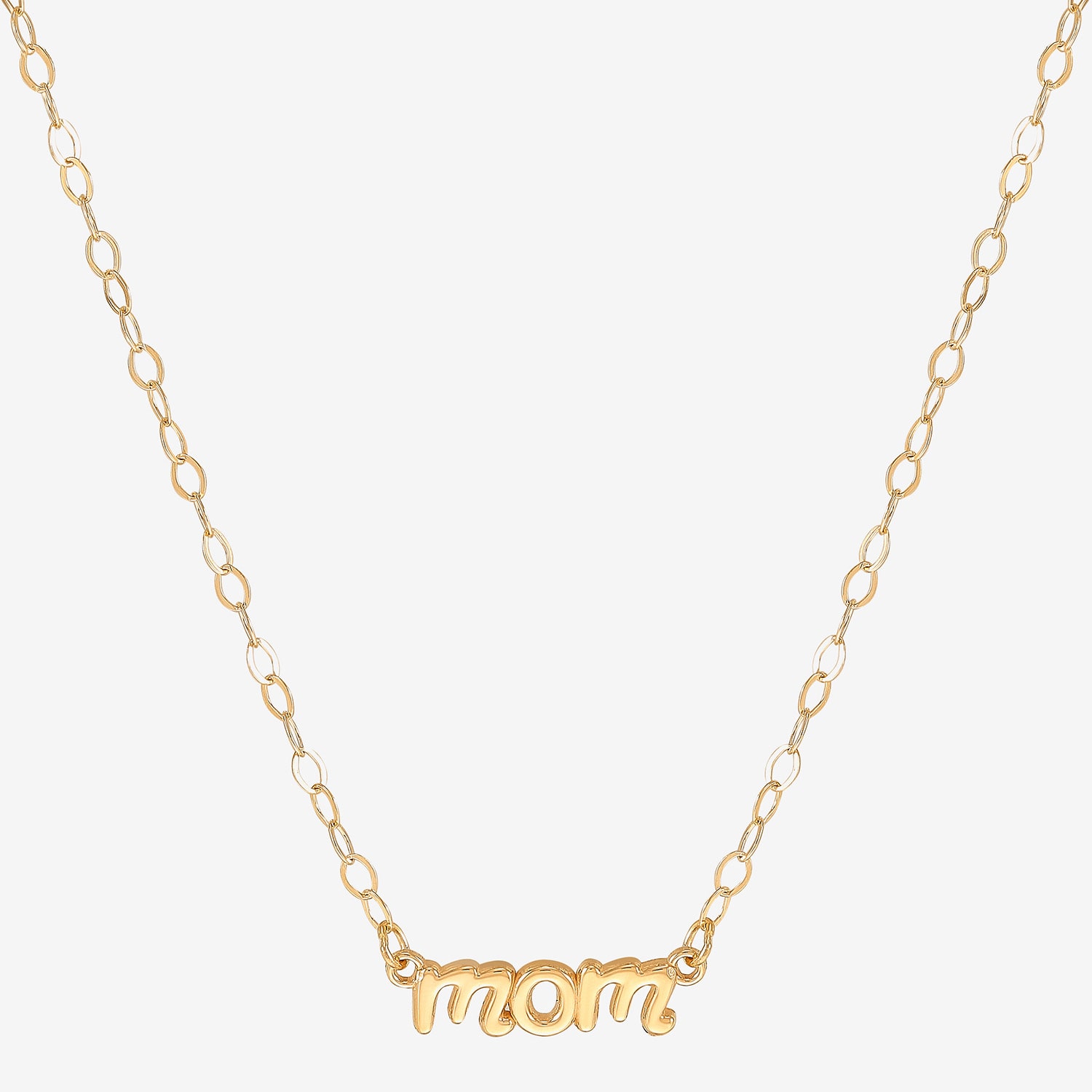 Womens 10K Gold 18 Inch Pendant Necklace