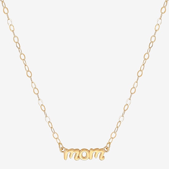 Womens 10K Gold 18 Inch Pendant Necklace