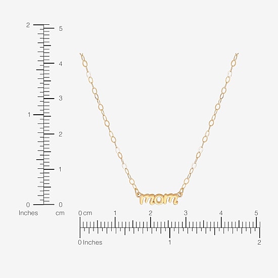 Womens 10K Gold 18 Inch Pendant Necklace