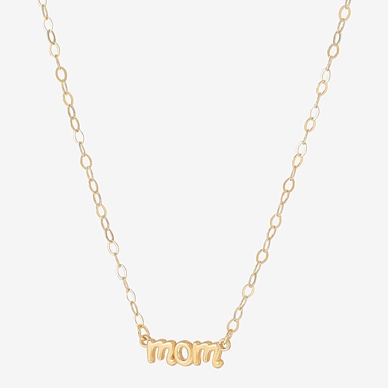 Womens 10K Gold 18 Inch Pendant Necklace