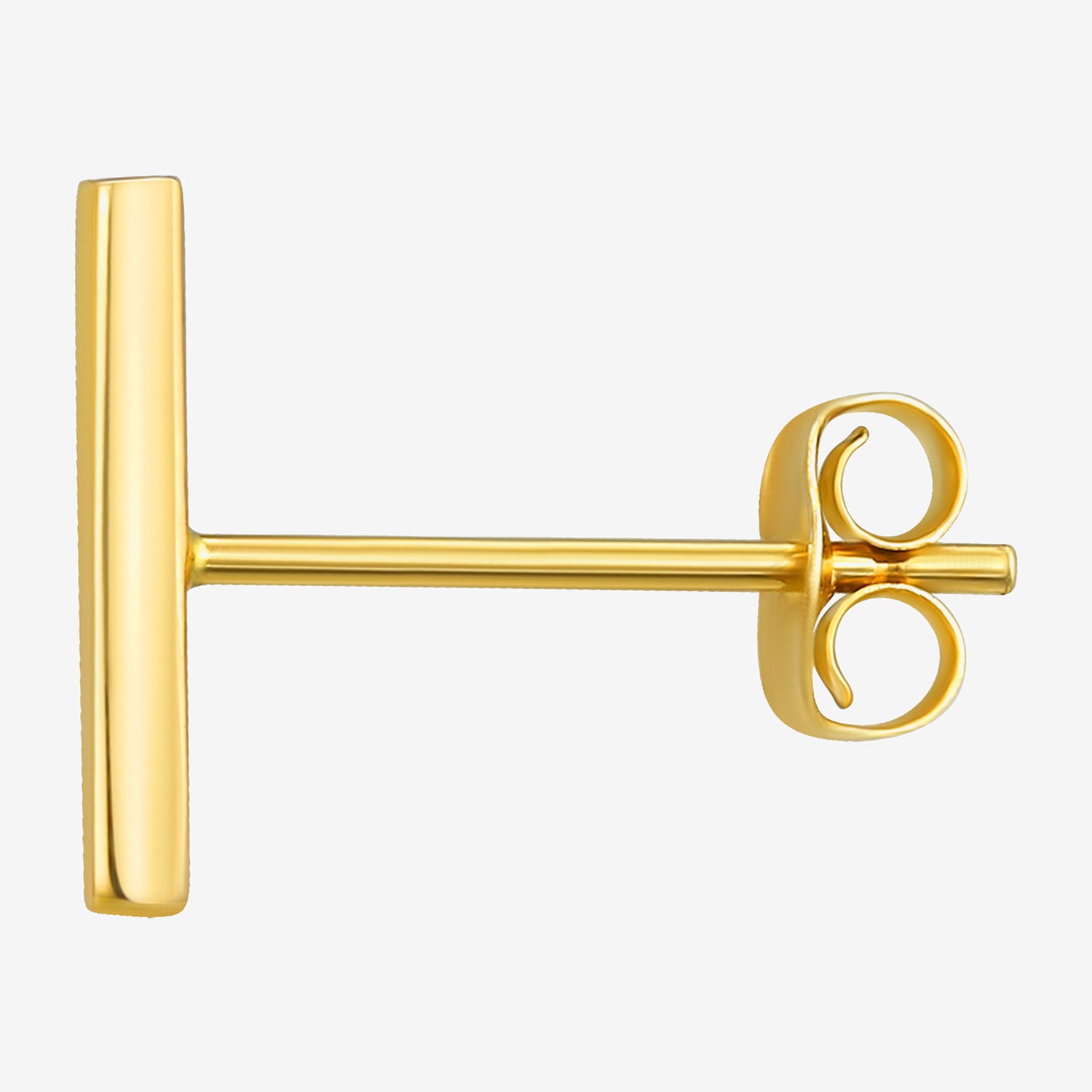 Gold Addiction Womens 10K Gold 9.8mm Bar Single Earring