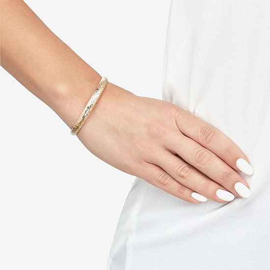 Womens 14K Gold Bangle Bracelet