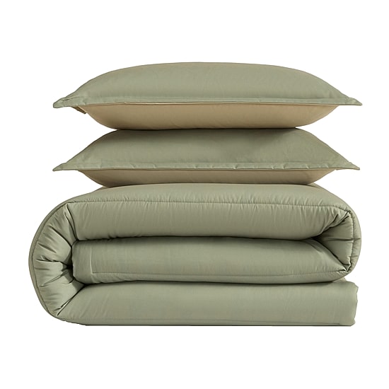 Eddie Bauer Connor Solid Channel Stitch Easy Care Comforter Set