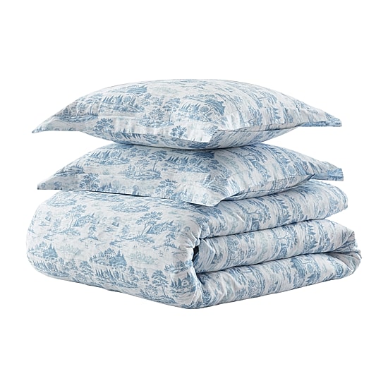 Martha Stewart Farmhouse Toile Easy Care Comforter Set