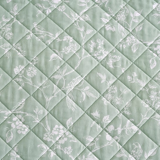 Martha Stewart French Bird Floral Easy Care Quilt Set
