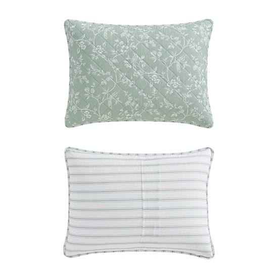Martha Stewart French Bird Floral Easy Care Quilt Set