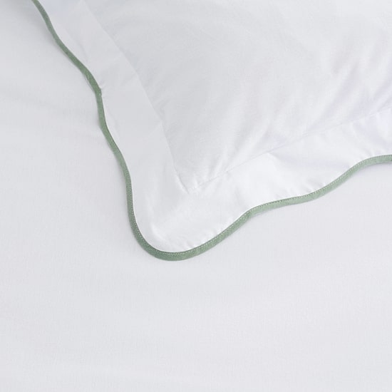 Martha Stewart Simple Scallop Easy Care Duvet Cover Set