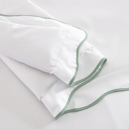 Martha Stewart Simple Scallop Easy Care Duvet Cover Set