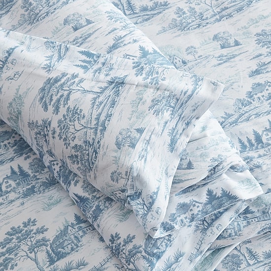Martha Stewart Farmhouse Toile Easy Care Duvet Cover Set