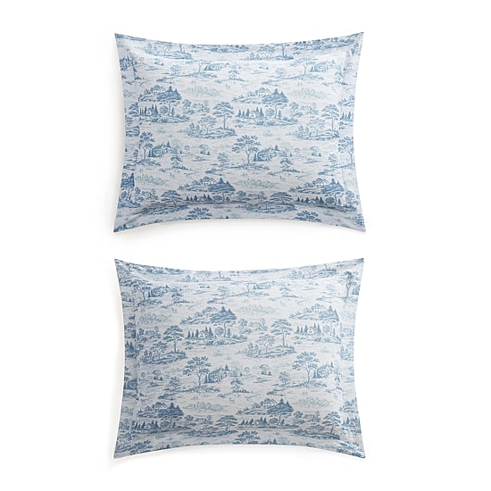 Martha Stewart Farmhouse Toile Easy Care Duvet Cover Set
