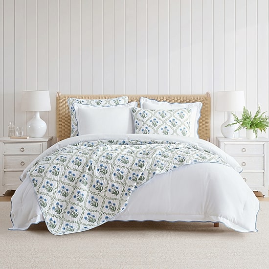 Martha Stewart Chloe Easy Care Quilt Set