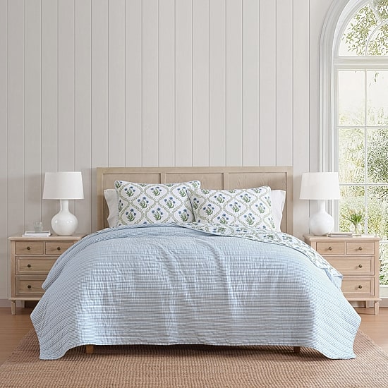 Martha Stewart Chloe Easy Care Quilt Set