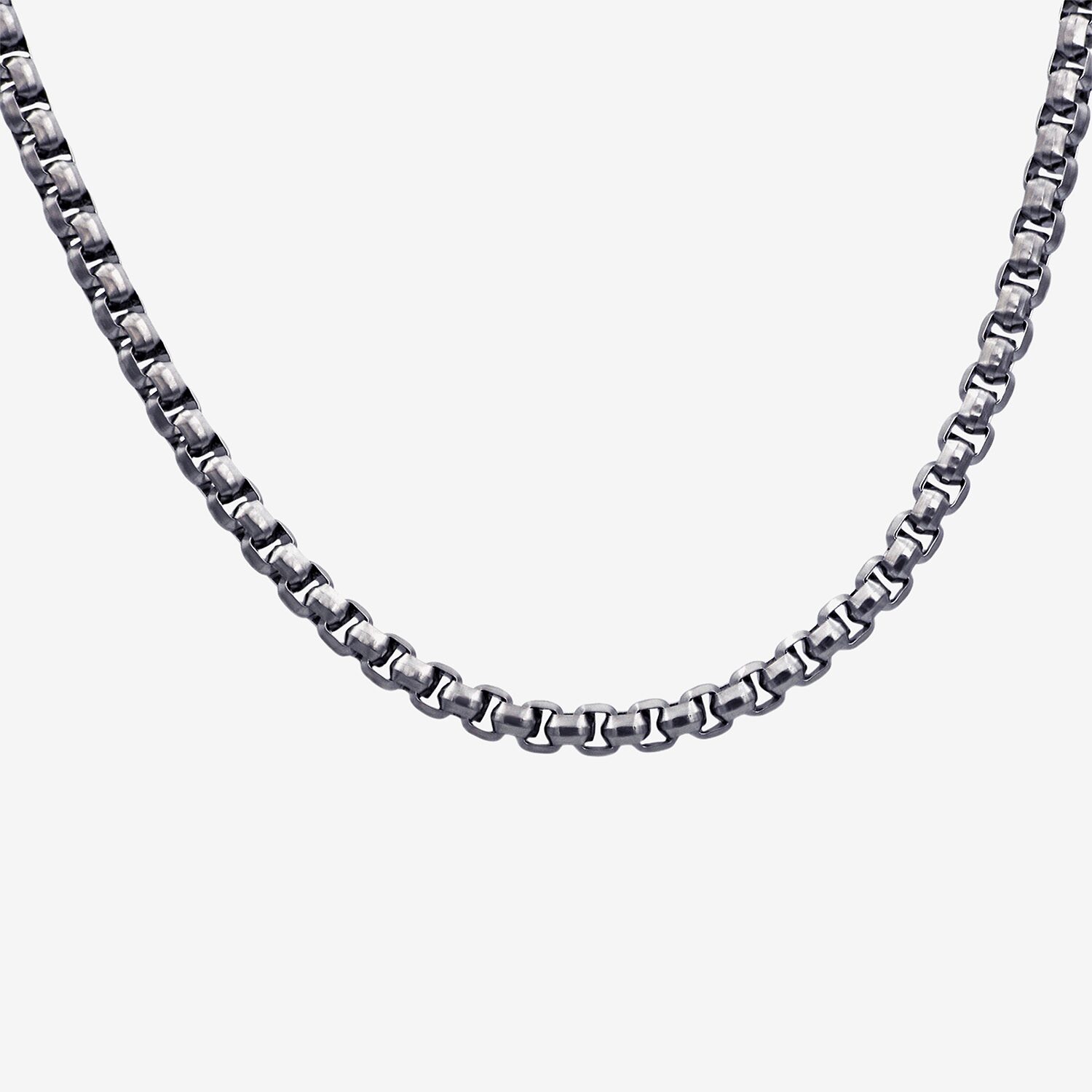 Mens Stainless Steel 24 Inch Tennis Necklace