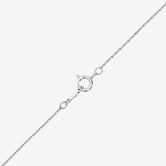 (G / Si1-Si2) Womens 1 CT. T.W. Lab Grown White Diamond Sterling Silver Heart 18 Inch Pendant Necklace