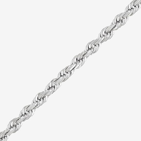 Limited Quantities! Womens 14K White Gold 22 Inch Rope Chain Necklace